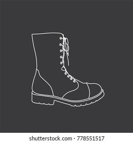 Boot icon, vector illustration design. War collection.
