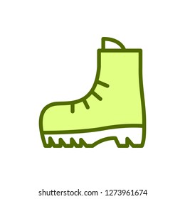 Boot Icon Vector Illustration in Filled Style for Any Purpose