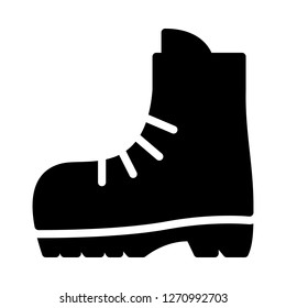 Boot Icon Vector Illustration in Glyph Style for Any Purpose