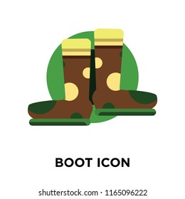 Boot icon vector isolated on white background, Boot transparent sign , colorful symbols