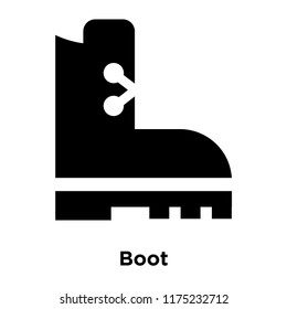 Boot icon vector isolated on white background, logo concept of Boot sign on transparent background, filled black symbol