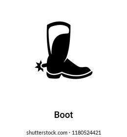 Boot icon vector isolated on white background, logo concept of Boot sign on transparent background, filled black symbol