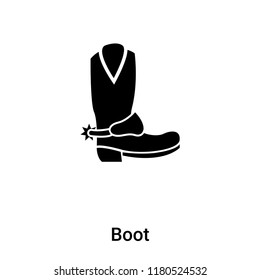 Boot icon vector isolated on white background, logo concept of Boot sign on transparent background, filled black symbol