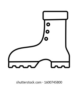 Boot icon vector in line style design