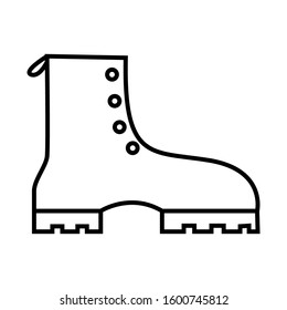 Boot icon vector in line style design