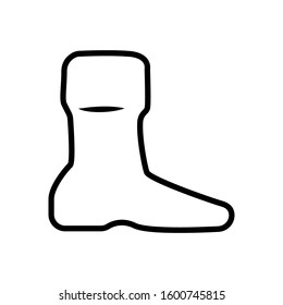 Boot icon vector in line style design