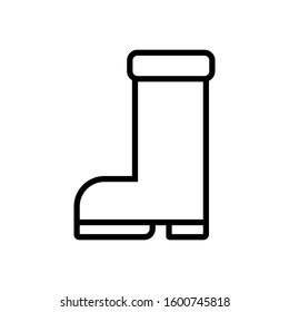 Boot icon vector in line style design