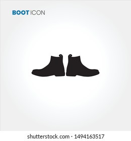 Boot icon vector on white background
