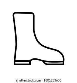 Boot icon vector in trendy line style