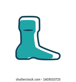 Boot icon vector in trendy style design