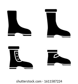 boot icon vector in trendy style design