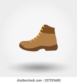 Boot. Icon for web and mobile application. Vector illustration on a white background. Flat design style.