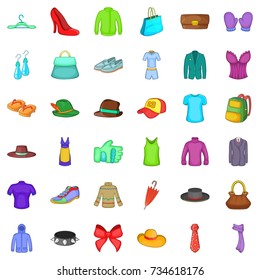 Boot icons set. Cartoon style of 36 boot vector icons for web isolated on white background