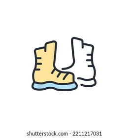 boot icons  symbol vector elements for infographic web
