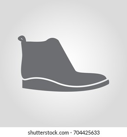 boot isolated vector icon, high shoe icon, classic boot icon, men shoe icon