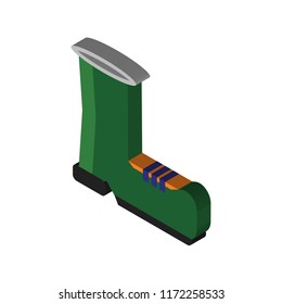 Boot isometric left top view 3D icon