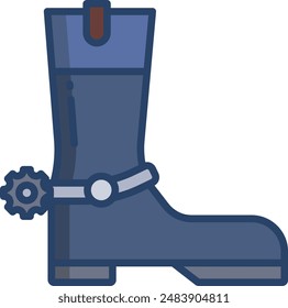 Boot linear color illustration icon