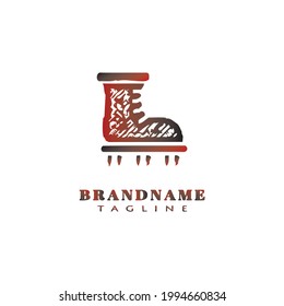 boot logo design cartoon icon modern vector illustration