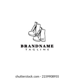 boot logo icon design template modern vector illustration