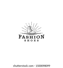 Boot logo shoes - a simple classic logo model for a shoe store