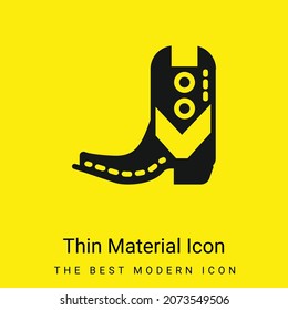 Boot minimal bright yellow material icon