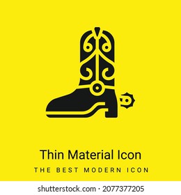 Boot minimal bright yellow material icon