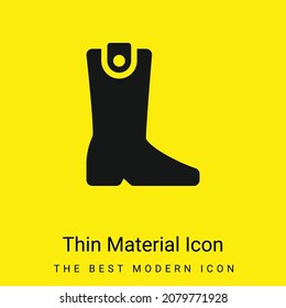 Boot minimal bright yellow material icon