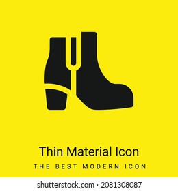 Boot minimal bright yellow material icon