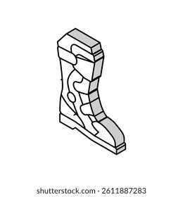 boot motorcycle isometric icon vector. boot motorcycle sign. isolated symbol illustration