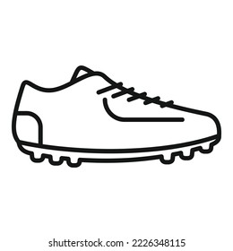Boot pair icon outline vector. Soccer shoe. Sport running