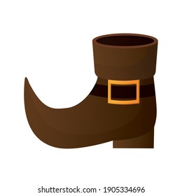 boot for patricks day on a white background vector illustration design