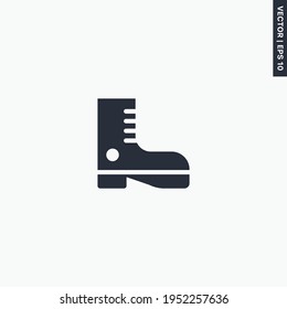 Boot, premium quality flat icon. Vector logo concept for web graphics, EPS 10