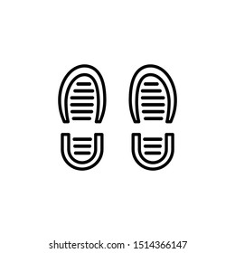 boot print icon, illustration design template