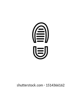 boot print icon, illustration design template