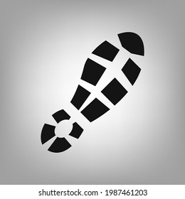 Boot print icon for the interface of applications, games.