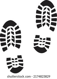 boot print icon on white background. shoe print sign. footprint symbol. flat style.