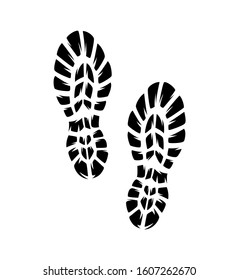 Boot Print Isolated On Whitegrunge Effectvector Stock Vector (Royalty ...