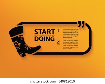 Boot Quotation Mark Speech Bubble,design