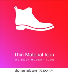 Boot red and pink gradient material white icon minimal design