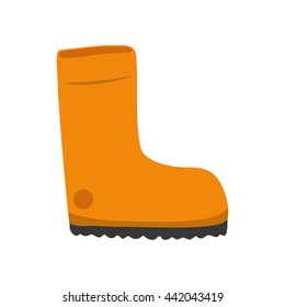 Boot shoe icon. Industrial security design. Vector graphic 