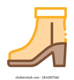 Boot Shoe Icon Vector. Outline Boot Shoe Sign. Isolated Contour Symbol Illustration