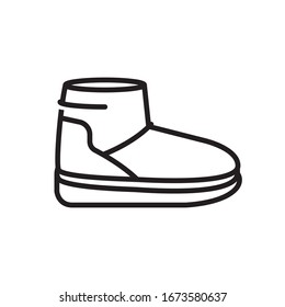 Zapata de arranque - icono web de línea delgada Ilustración vectorial simple