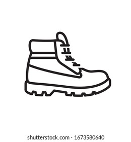 Boot Shoe - minimal thin line web icon Simple vector illustration
