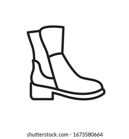 Boot Shoe - minimal thin line web icon Simple vector illustration