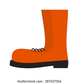 Boot, shoes, construction boots icon vector image. Can also be used for construction, interiors and building. Suitable for use on web apps, mobile apps and print media.