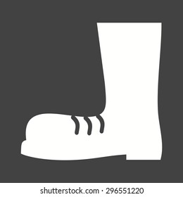 Boot, shoes, construction boots icon vector image. Can also be used for construction, interiors and building. Suitable for use on web apps, mobile apps and print media.