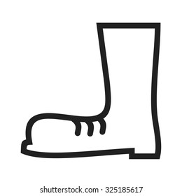 Boot, shoes, construction boots icon vector image. Can also be used for construction, interiors and building. Suitable for use on web apps, mobile apps and print media.