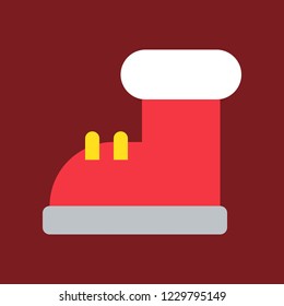 boot shoes, cute christmas and winter related set,suitable for use as material.flat design
