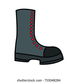 boot shoes icon flat color