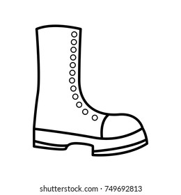 boot shoes icon outline